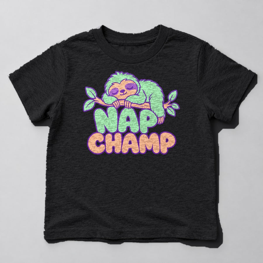 Nap Champ Kids T-Shirt in Black