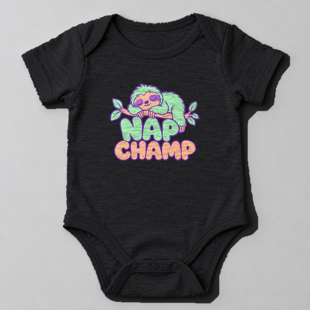 Nap Champ Baby Onesie in Black