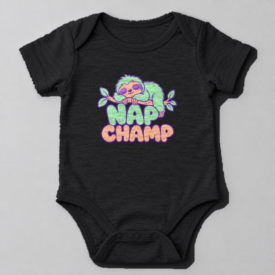Nap Champ Baby Onesie in Black