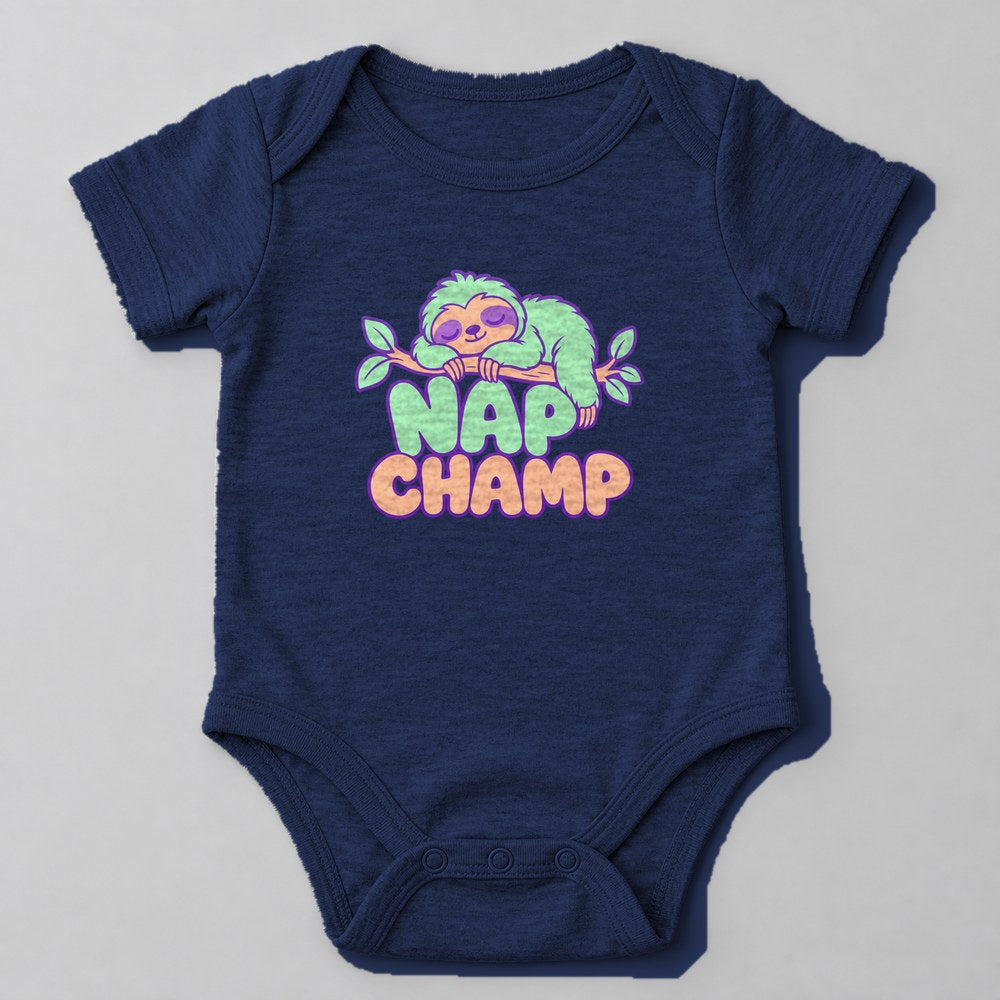 Nap Champ Baby Onesie in Navy