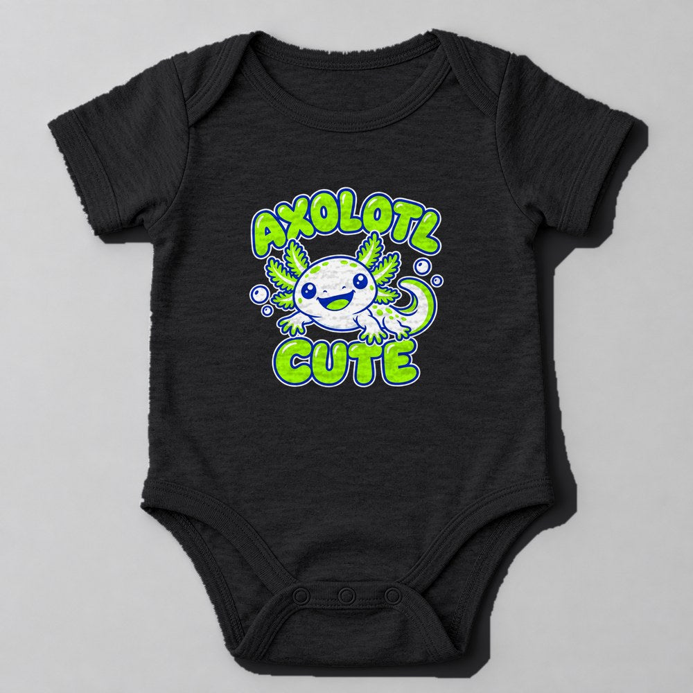 Axolotl Cute Baby Onesie in Black