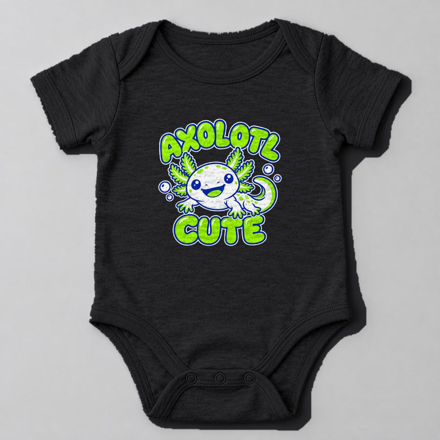 Axolotl Cute Baby Onesie in Black