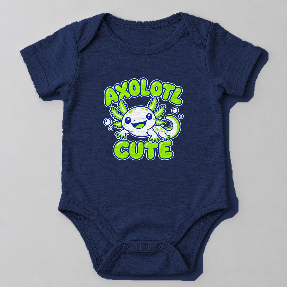 Axolotl Cute Baby Onesie in Navy