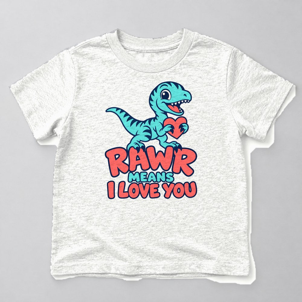 Rawr Means I Love You Kids T-Shirt in White