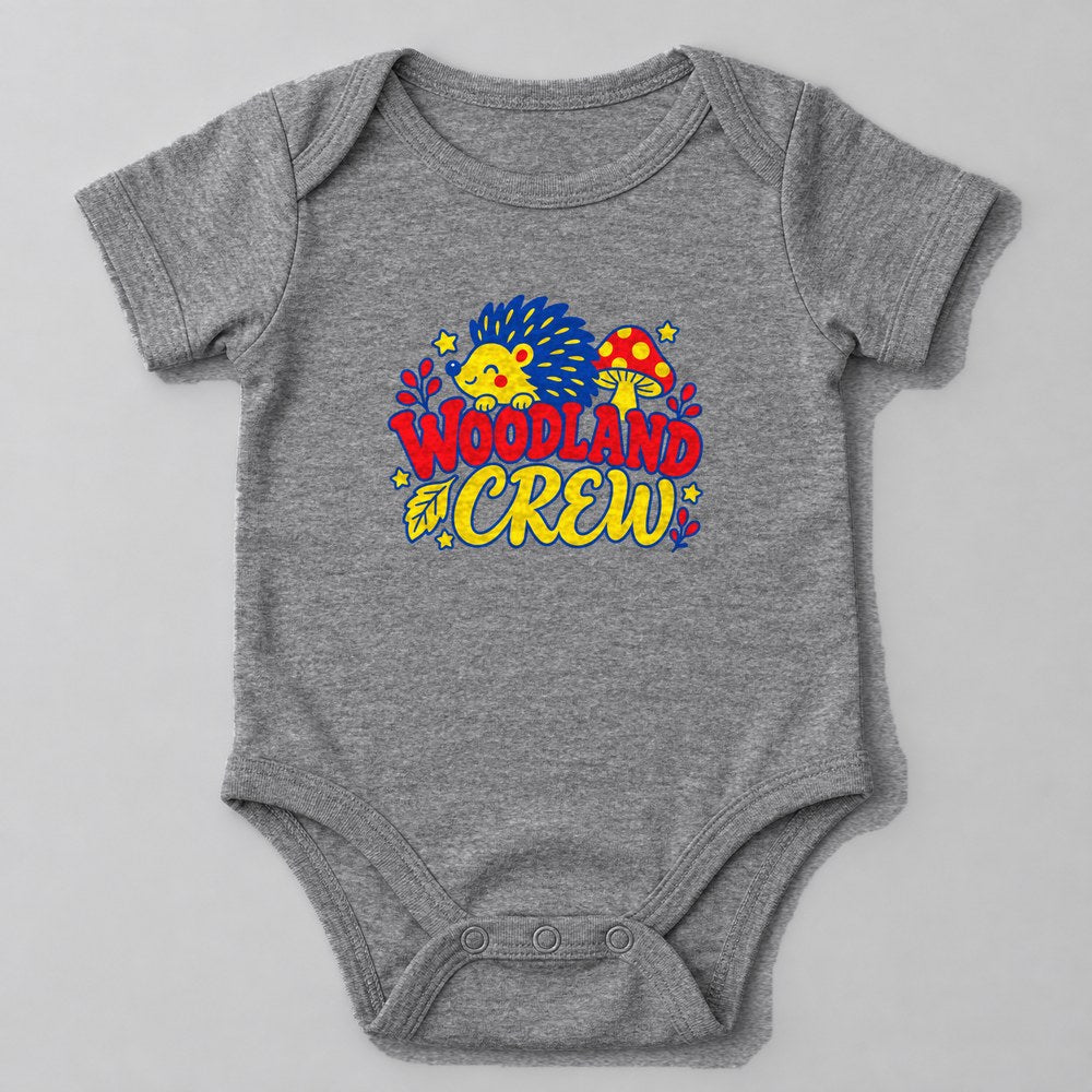 Woodland Crew Baby Onesie in Heather Grey
