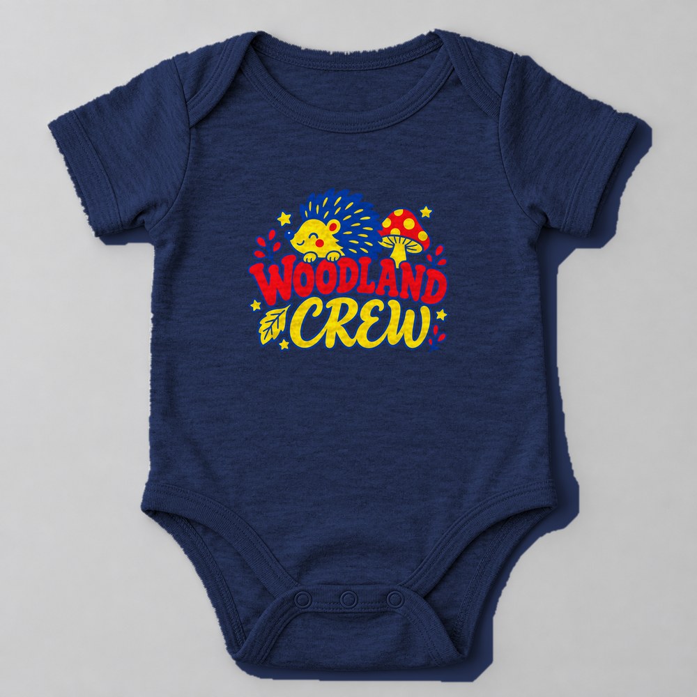 Woodland Crew Baby Onesie in Navy