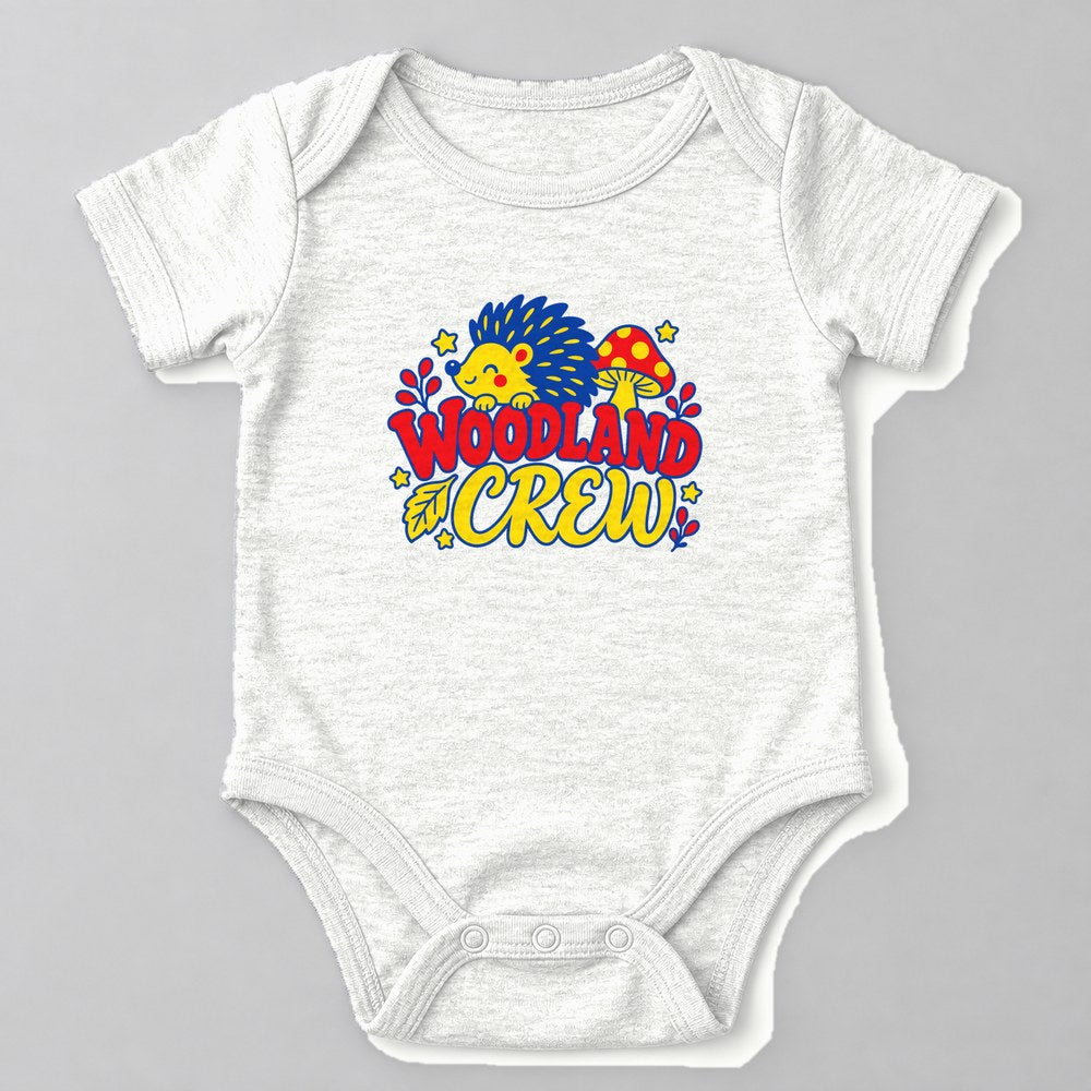 Woodland Crew Baby Onesie in White