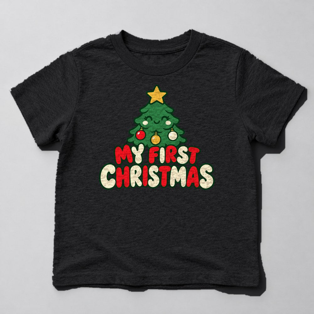 My First Christmas Kids T-Shirt in Black