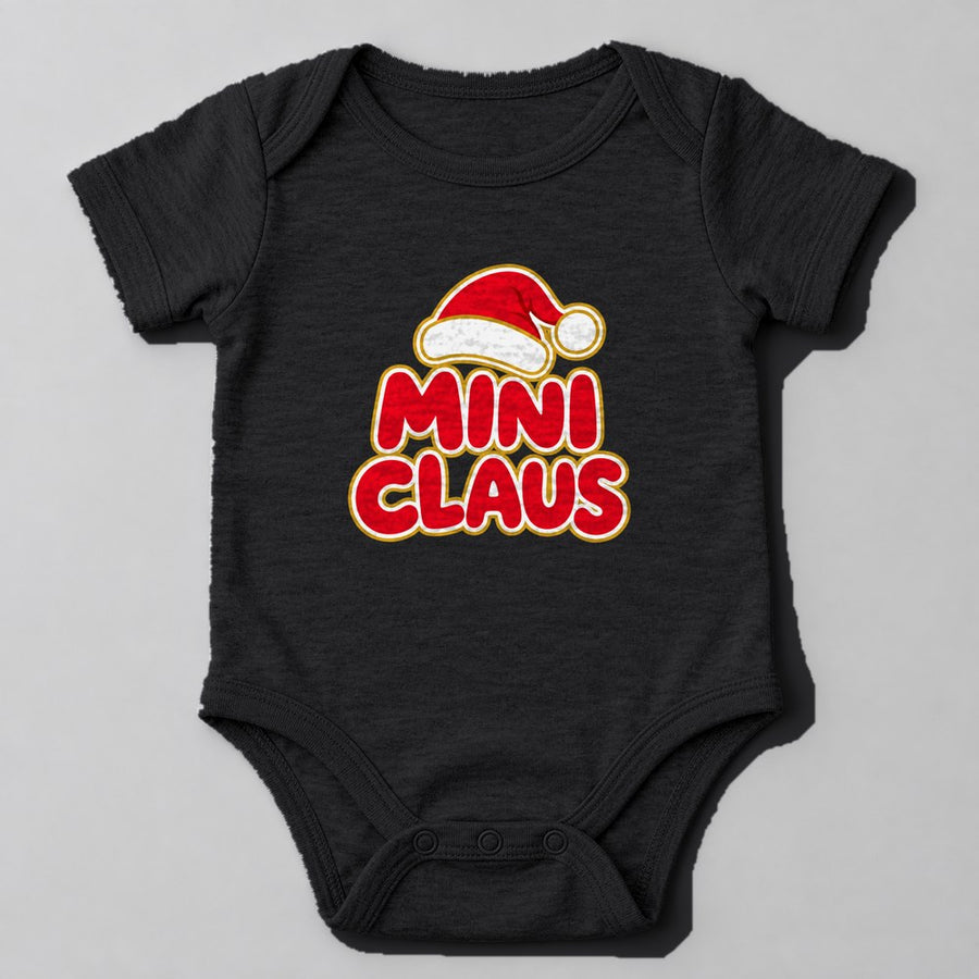 Mini Claus Baby Onesie in Black