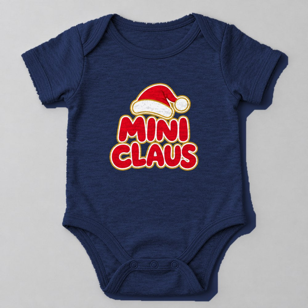 Mini Claus Baby Onesie in Navy