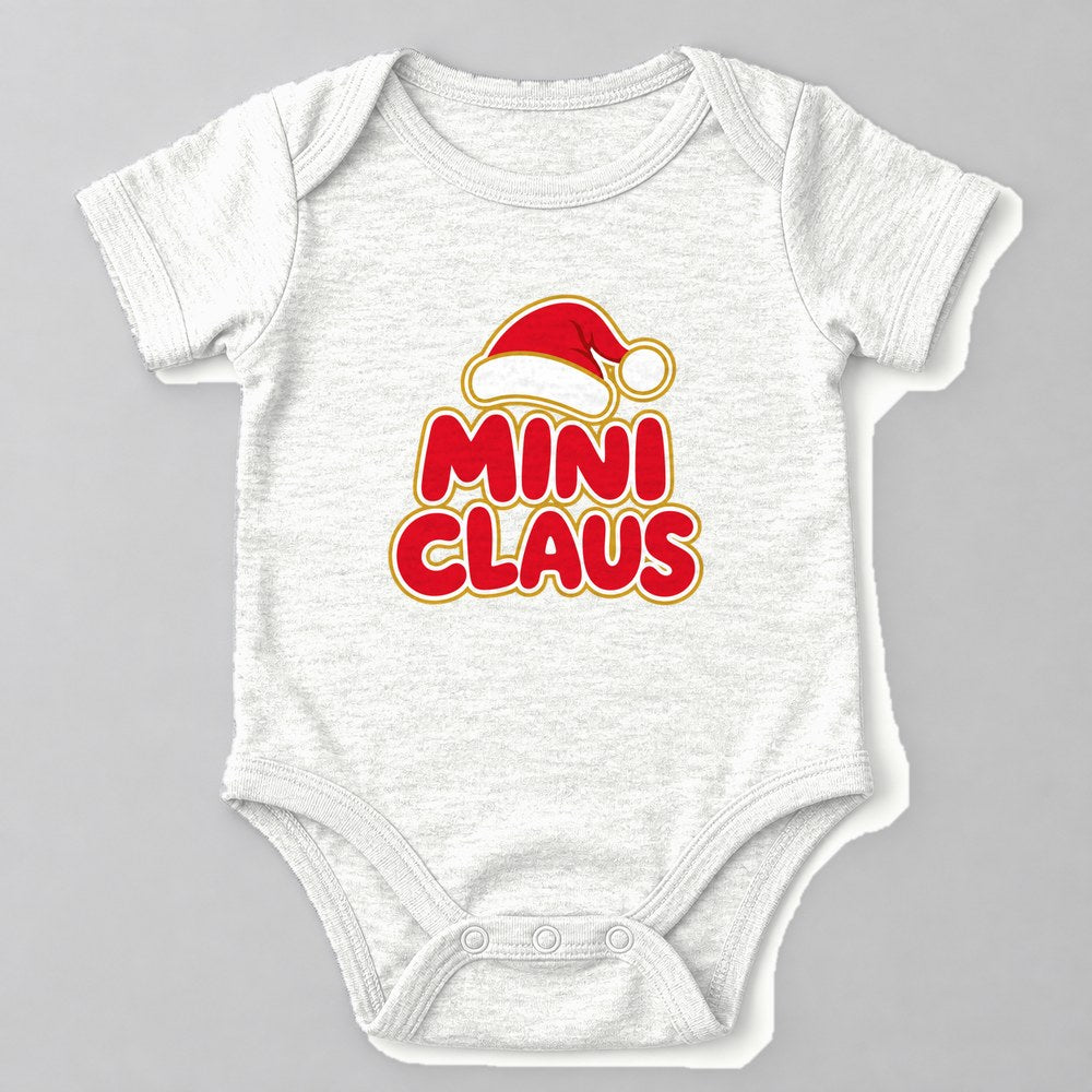 Mini Claus Baby Onesie in White