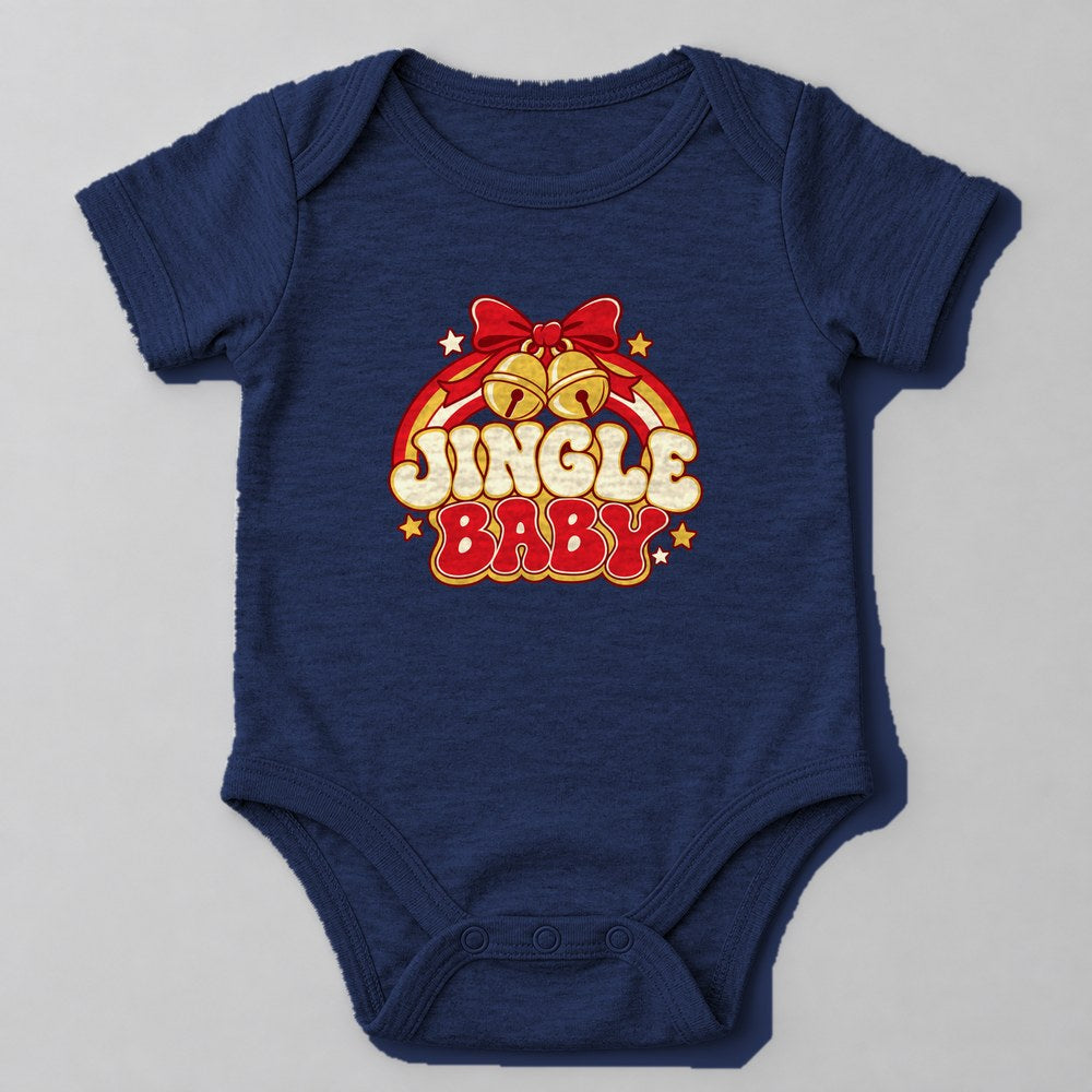 Jingle Baby Baby Onesie in Navy