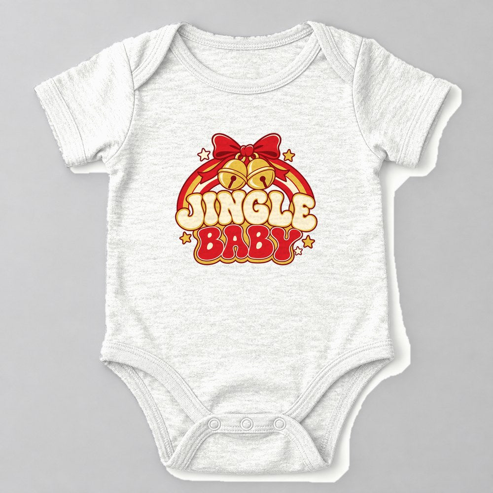 Jingle Baby Baby Onesie in White