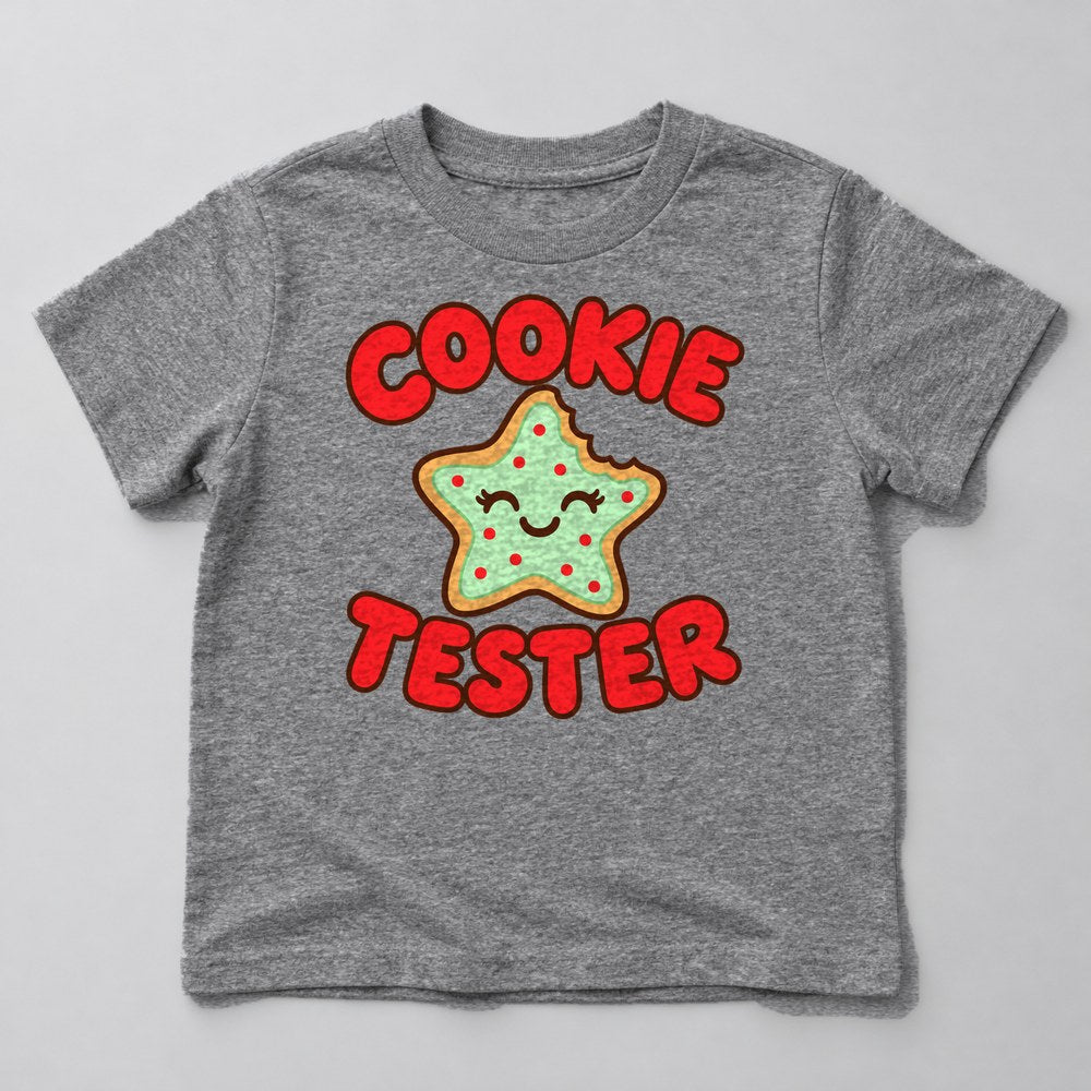 Cookie Tester Kids T-Shirt in Heather Grey