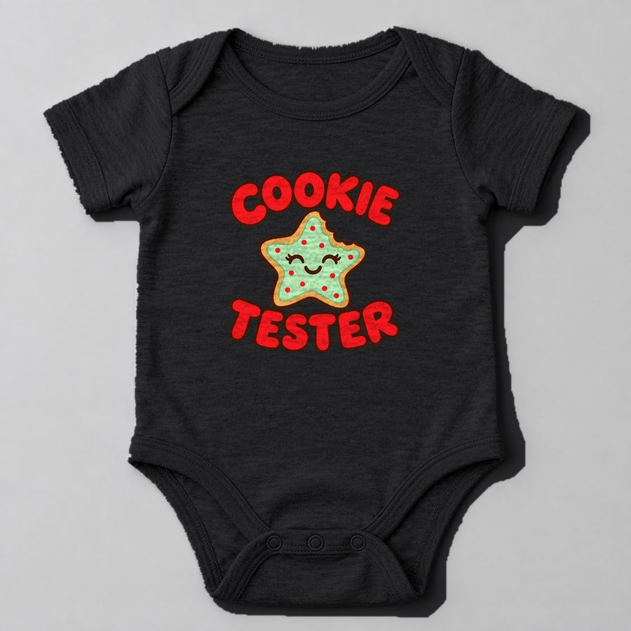 Cookie Tester Baby Onesie in Black