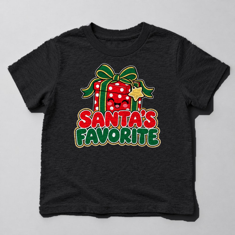 Santa's Favorite Kids T-Shirt in Black