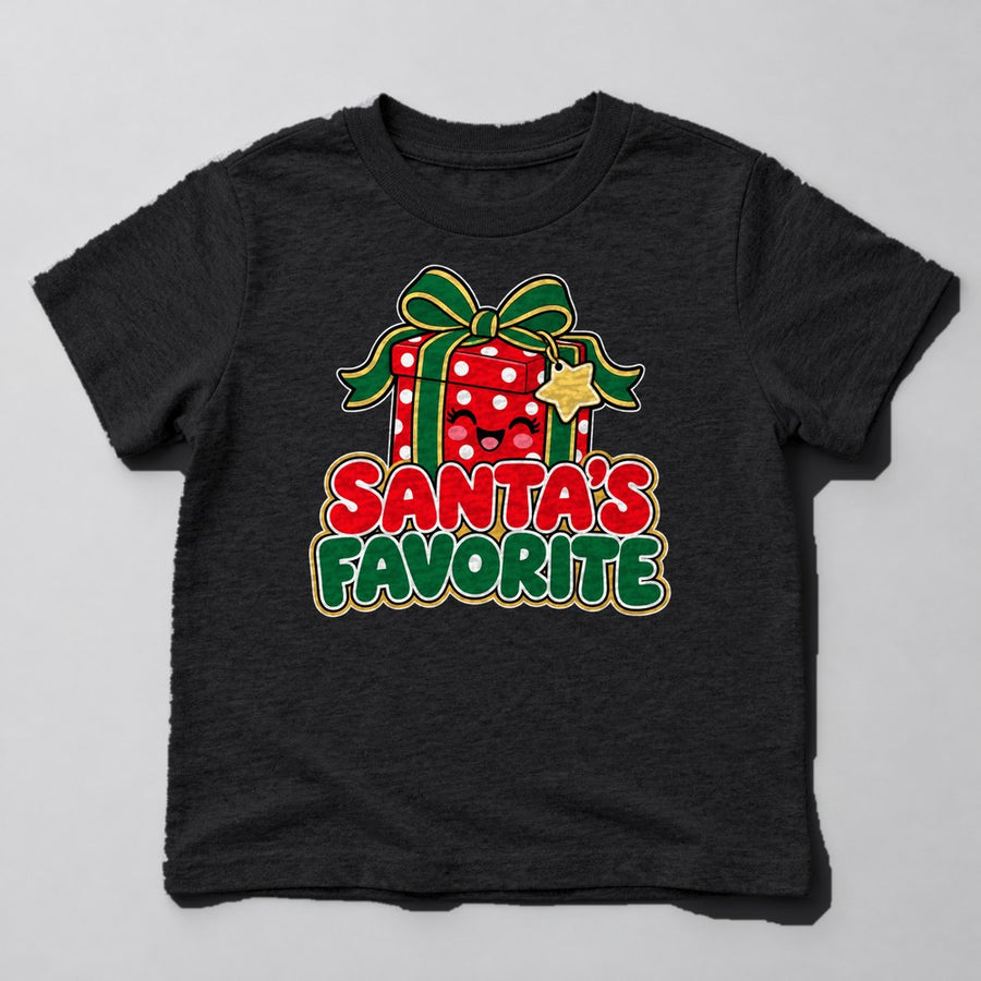Santa's Favorite Kids T-Shirt in Black