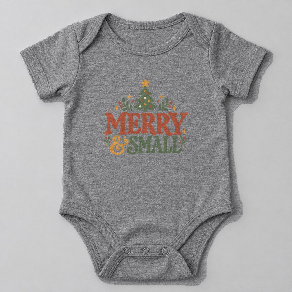 Merry & Small Baby Onesie in Heather Grey