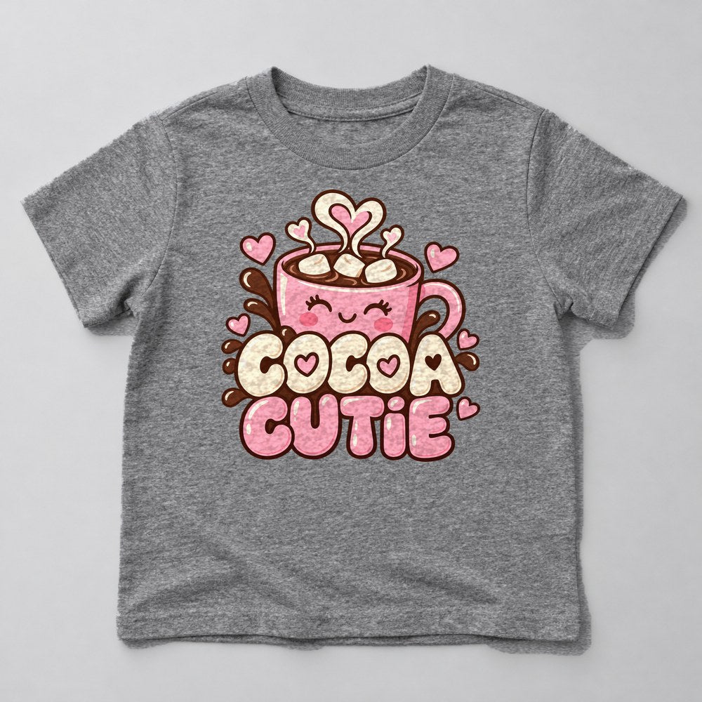 Cocoa Cutie Kids T-Shirt in Heather Grey