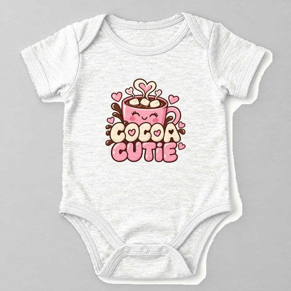 Cocoa Cutie Baby Onesie in White