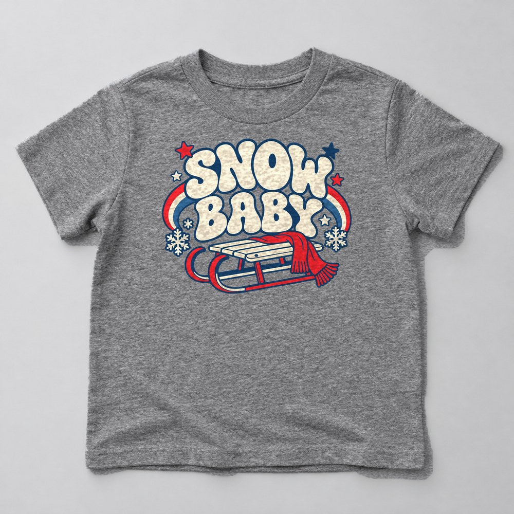 Snow Baby Kids T-Shirt in Heather Grey
