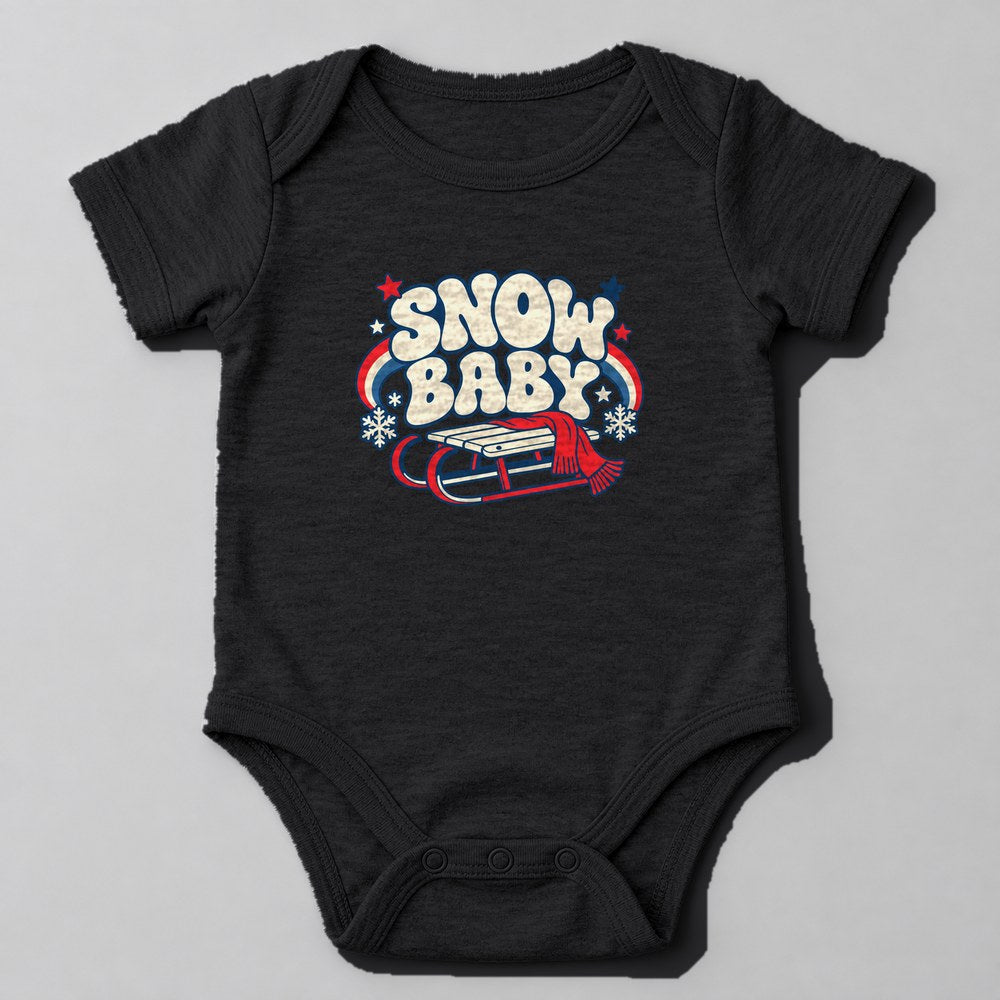 Snow Baby Baby Onesie in Black