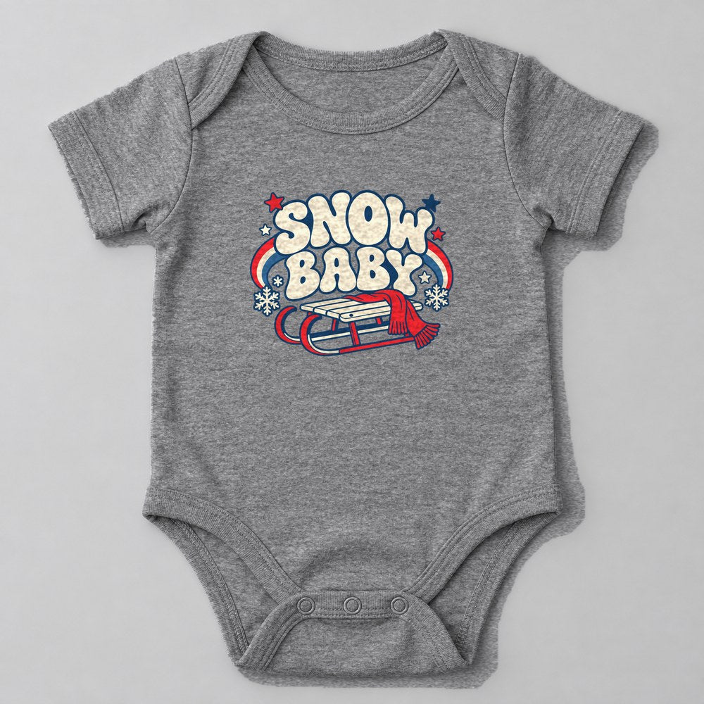 Snow Baby Baby Onesie in Heather Grey