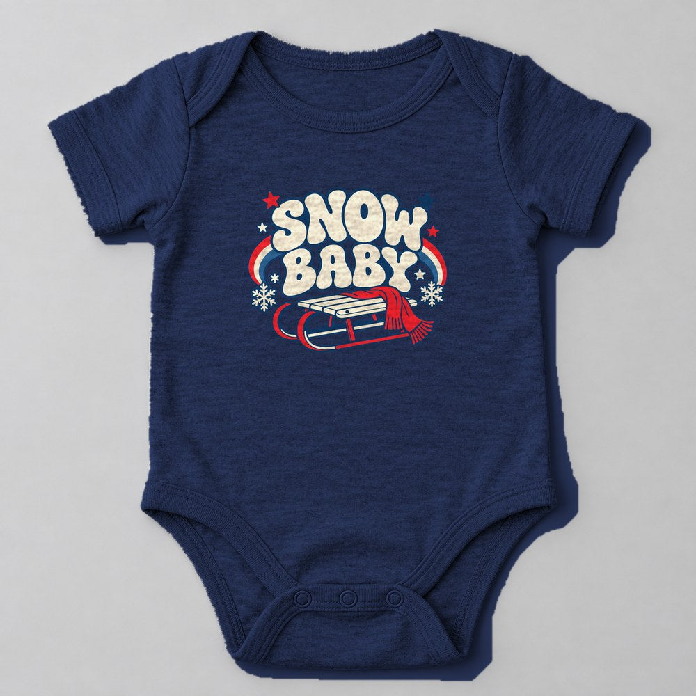 Snow Baby Baby Onesie in Navy
