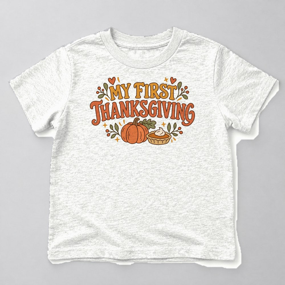 My First Thanksgiving Kids T-Shirt in White