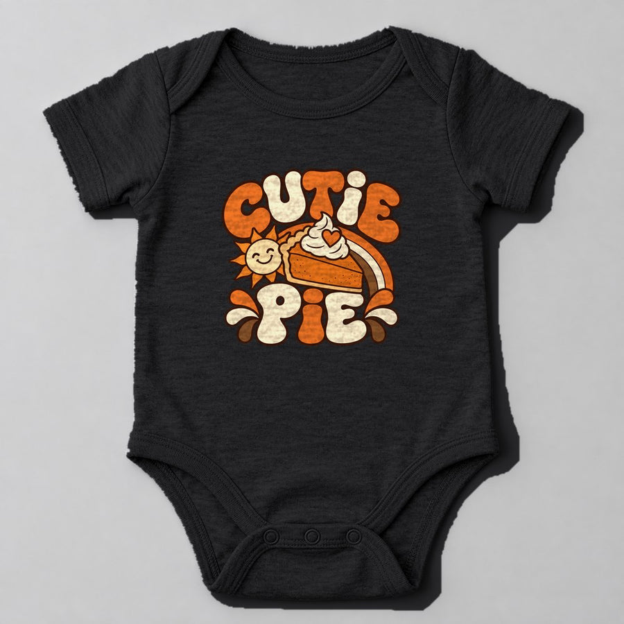Cutie Pie Baby Onesie in Black