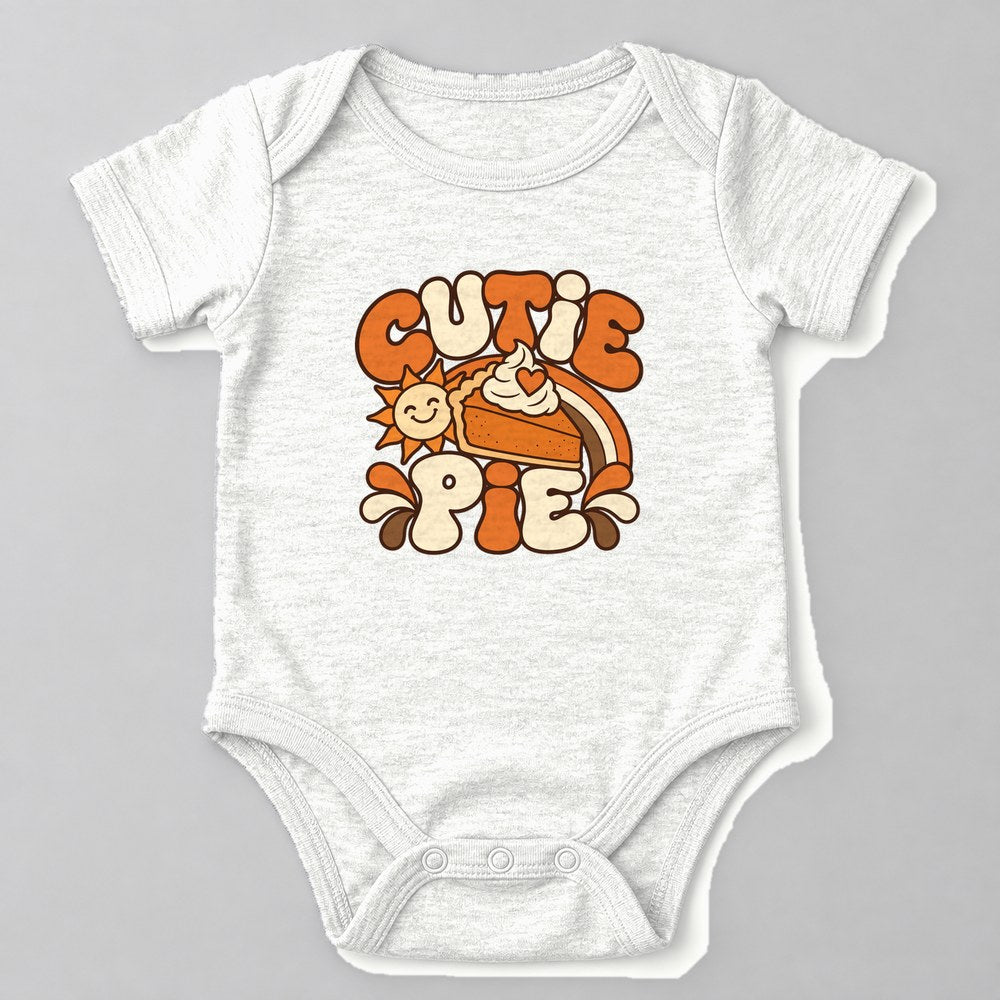 Cutie Pie Baby Onesie in White