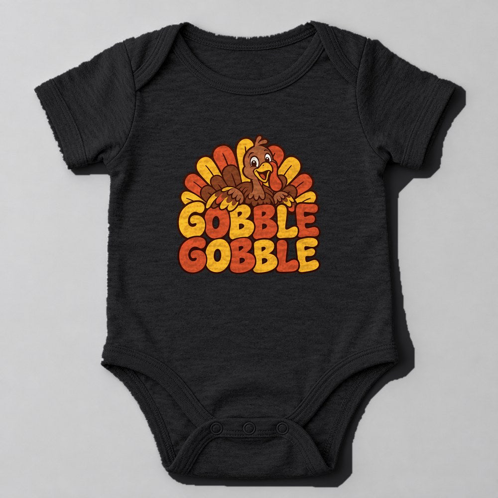 Gobble Gobble Baby Onesie in Black