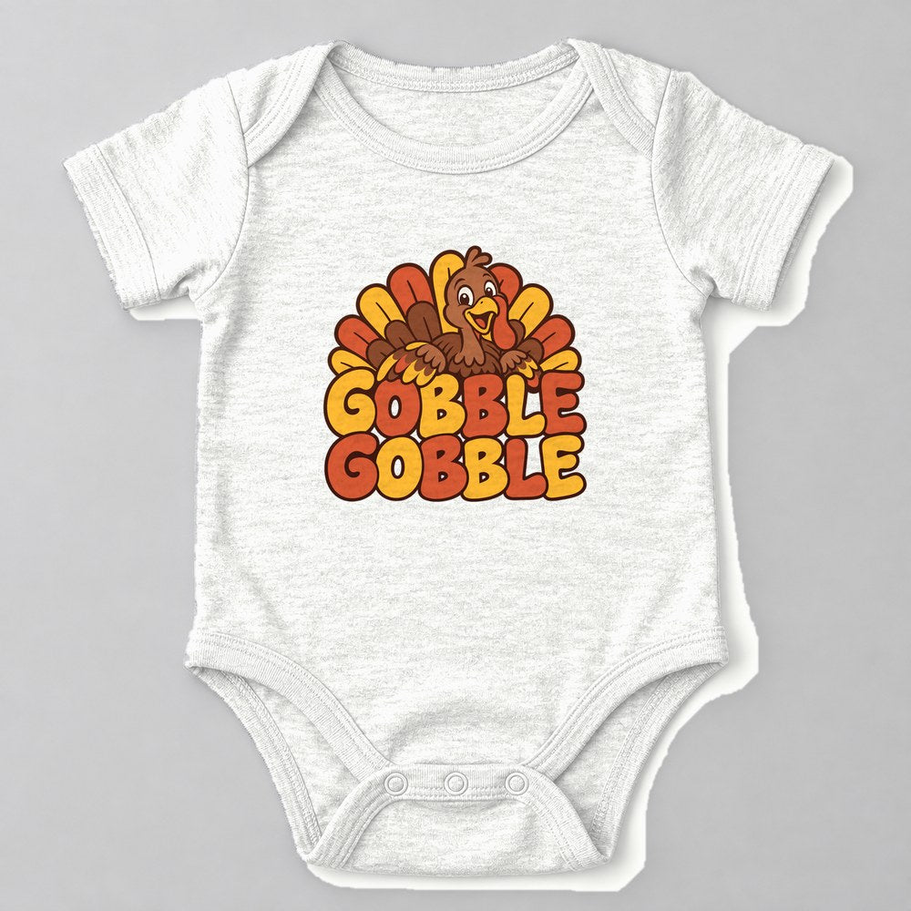 Gobble Gobble Baby Onesie in White