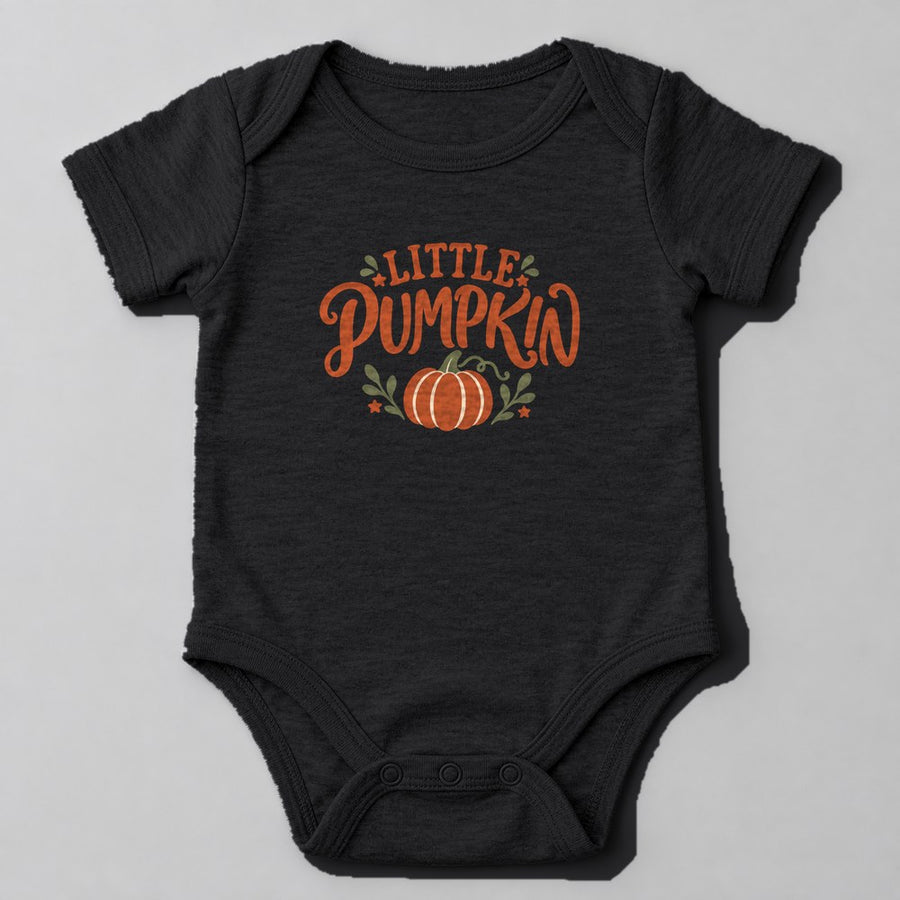 Little Pumpkin Baby Onesie in Black