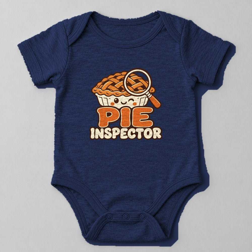 Pie Inspector Baby Onesie in Navy