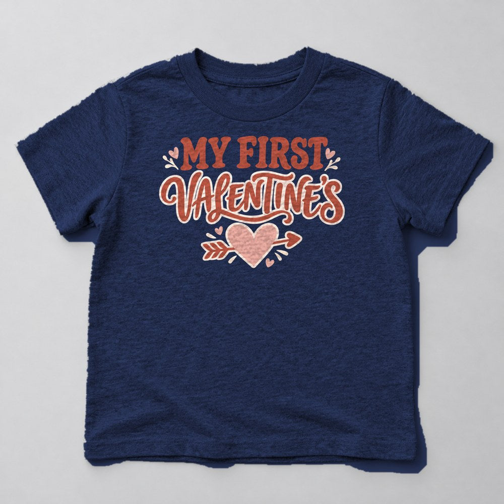 My First Valentine's Kids T-Shirt in Navy