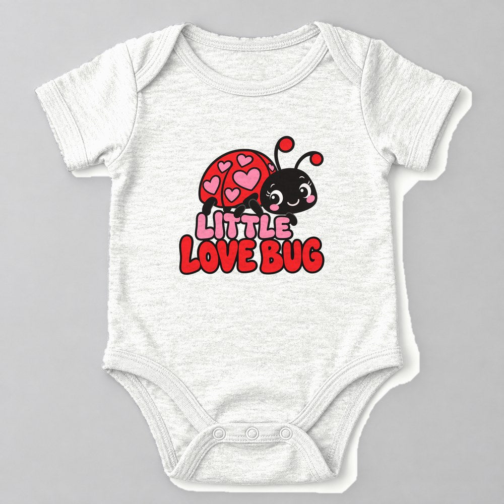 Little Love Bug Baby Onesie in White