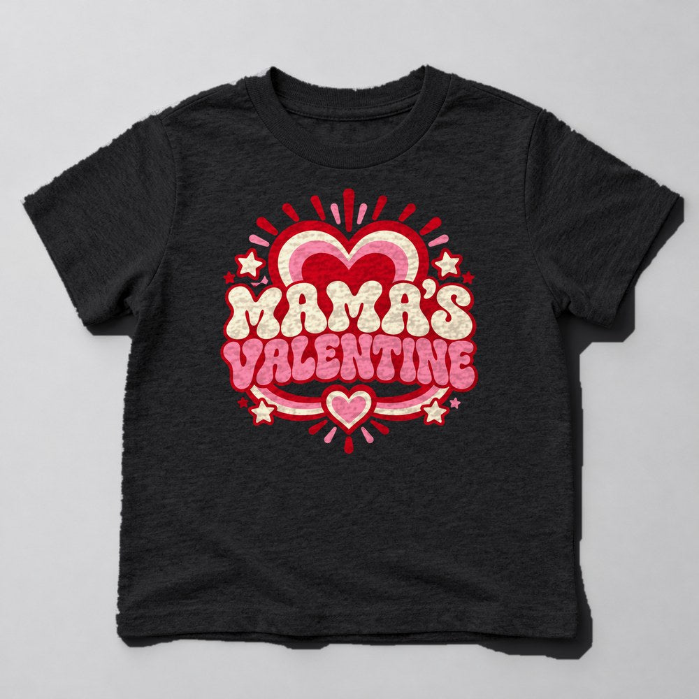Mama's Valentine Kids T-Shirt in Black