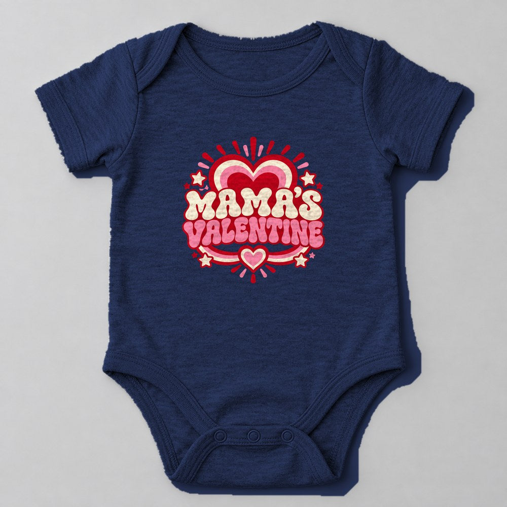 Mama's Valentine Baby Onesie in Navy