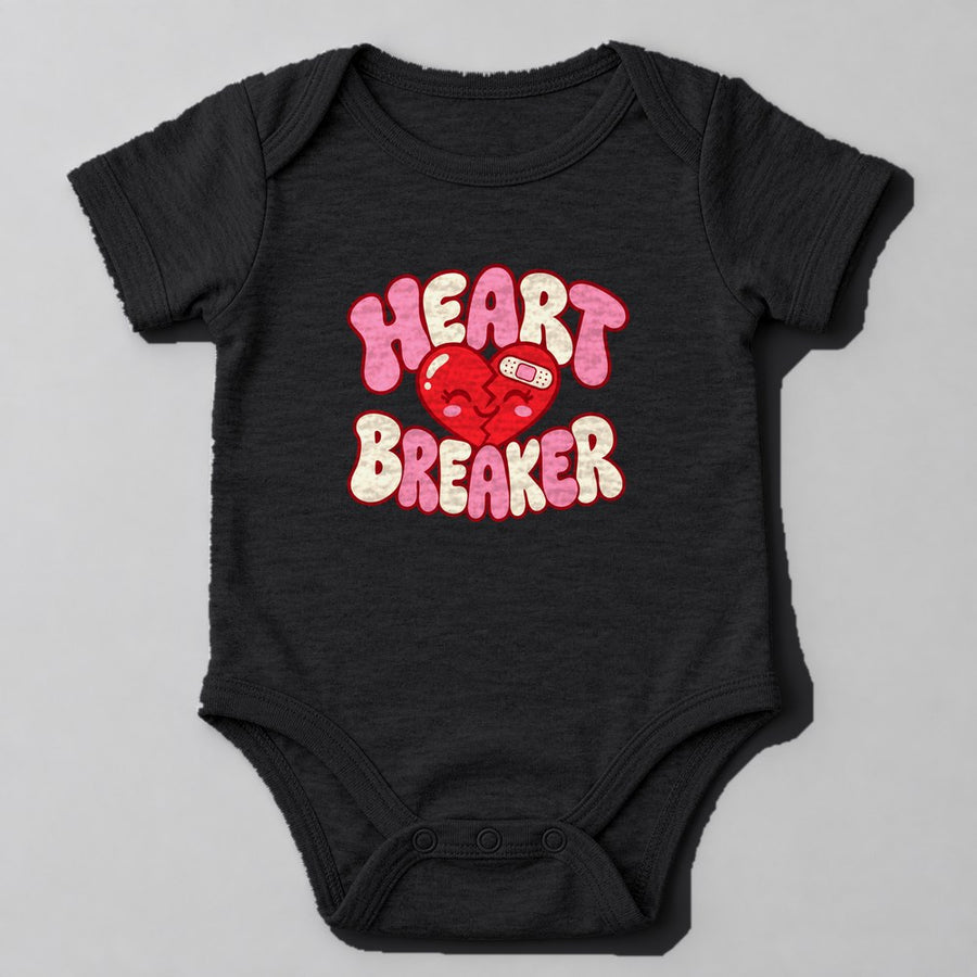 Heart Breaker Baby Onesie in Black