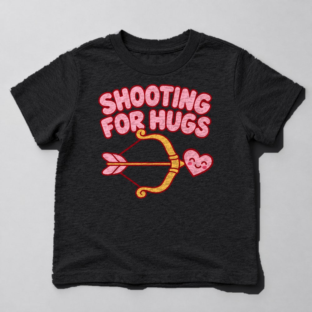 Shooting for Hugs Kids T-Shirt in Black