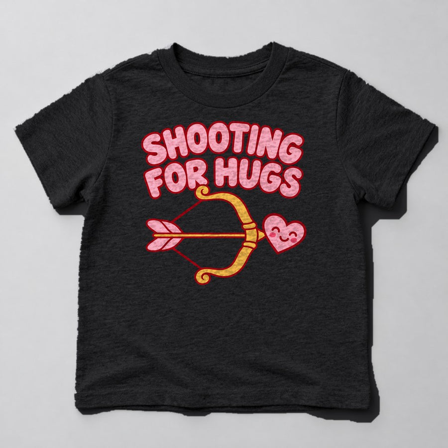 Shooting for Hugs Kids T-Shirt in Black