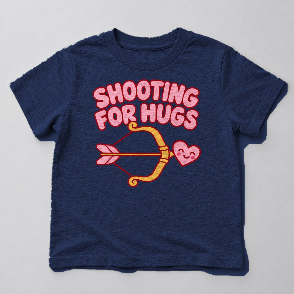 Shooting for Hugs Kids T-Shirt in Navy