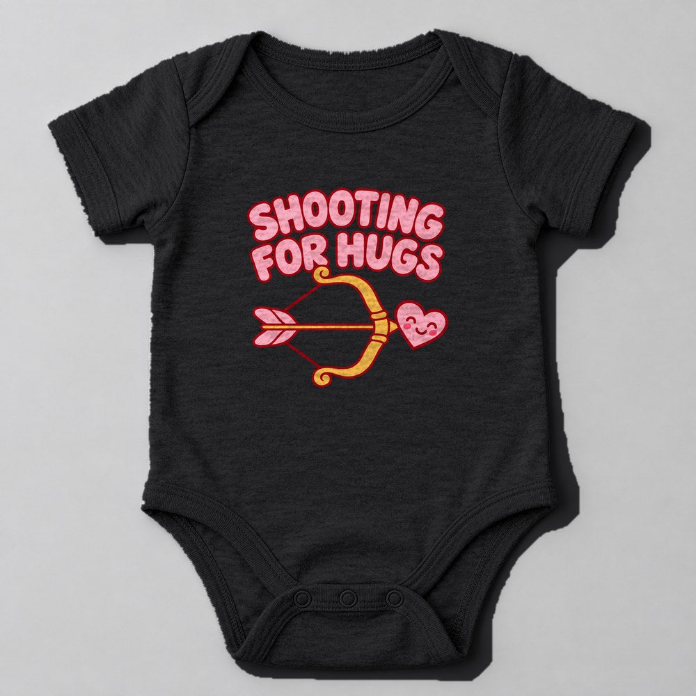 Shooting for Hugs Baby Onesie in Black