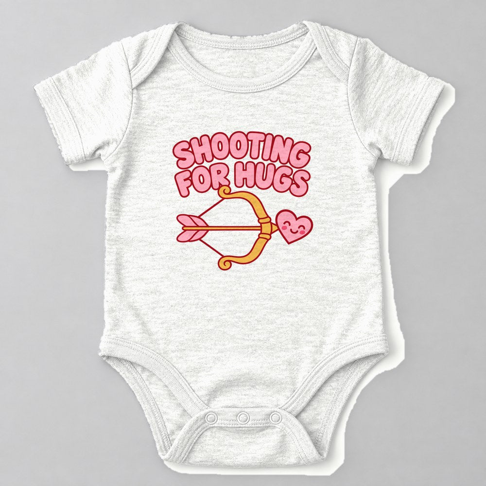 Shooting for Hugs Baby Onesie in White