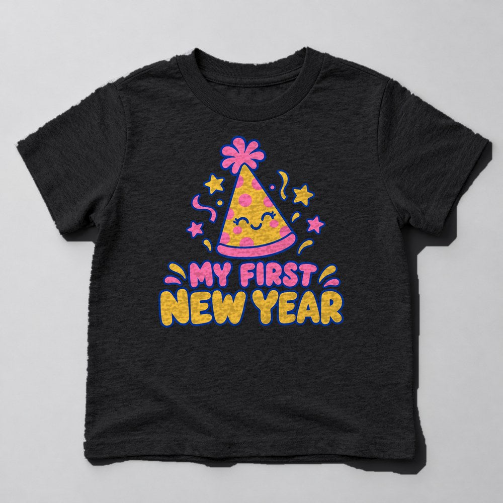 My First New Year Kids T-Shirt in Black
