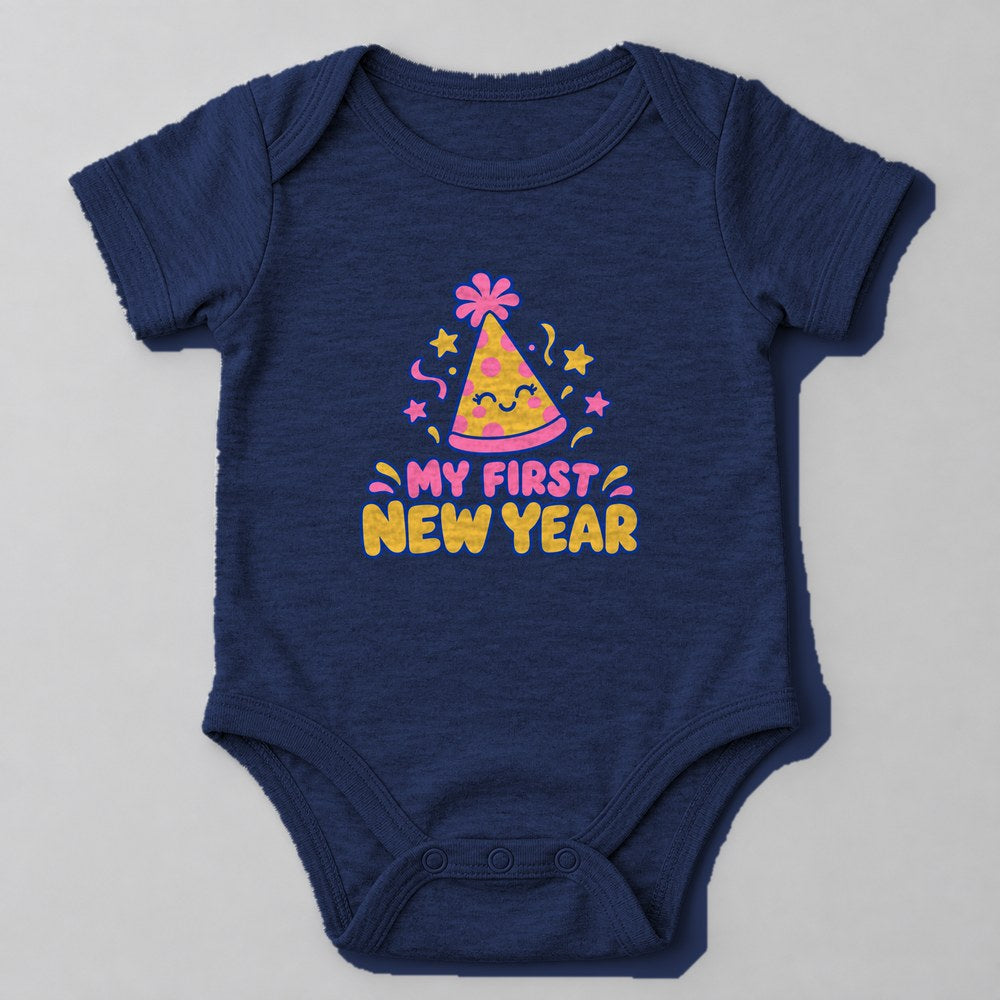 My First New Year Baby Onesie in Navy