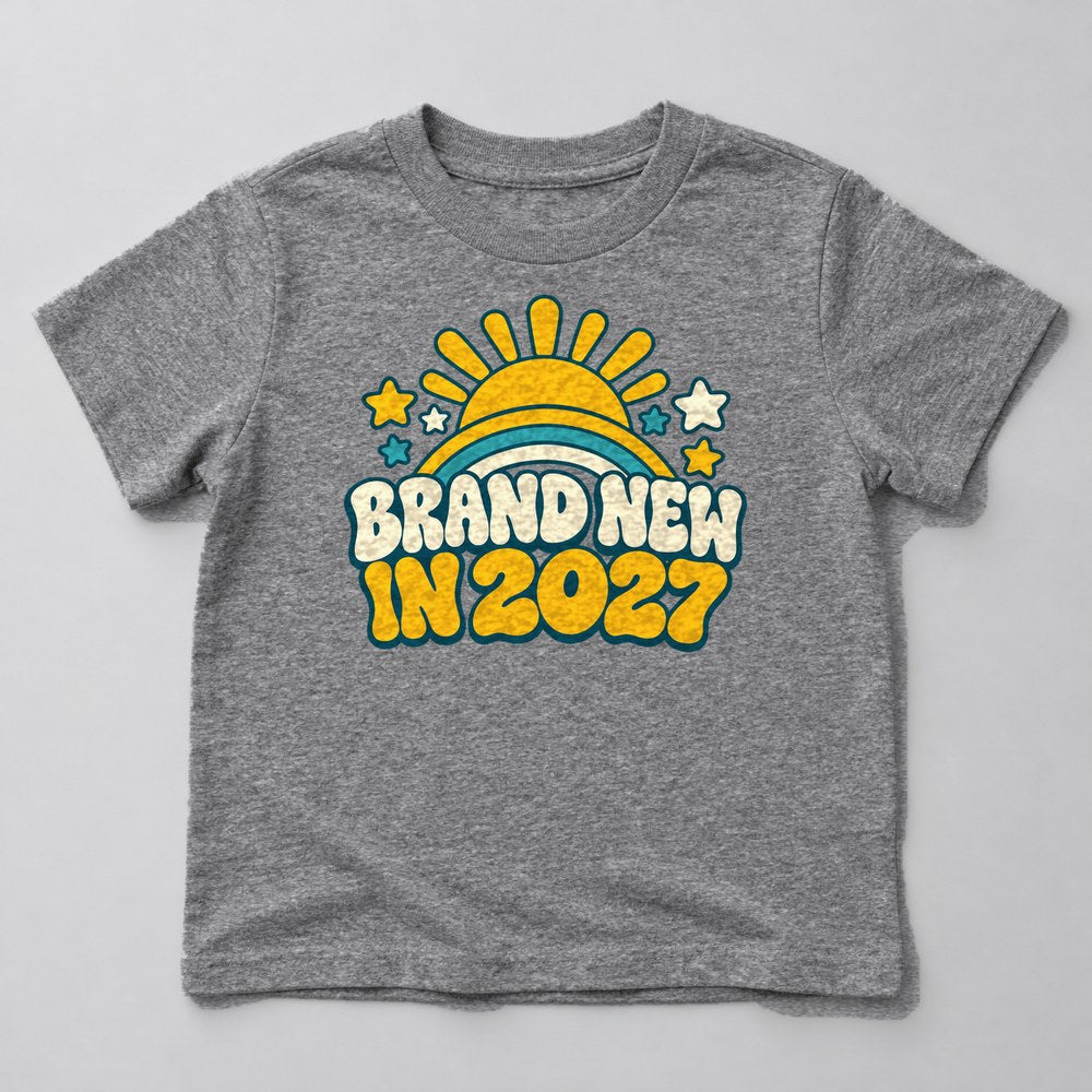 Brand New in 2027 Kids T-Shirt in Heather Grey
