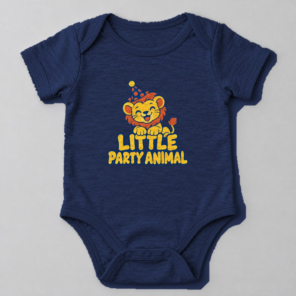 Little Party Animal Baby Onesie in Navy