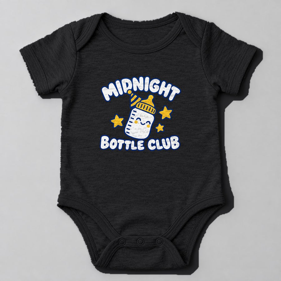 Midnight Bottle Club Baby Onesie in Black